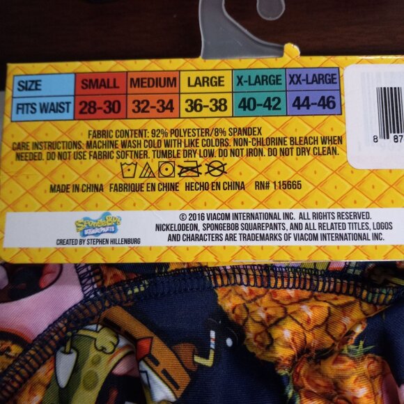 Bioworld Size L 36-38 Boxer Briefs SpongeBob SquarePants Patrick Pineapple NEW - Picture 6 of 7